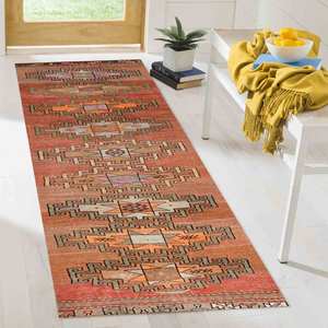 Tapis imprimé géométrique pour décoration de ferme moderne, design turc, avec poils doux - Product Image 1