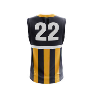 Camiseta de Fútbol Australiano Sublimada Personalizada para Adultos, 100% Poliéster, Transpirable, Talla Grande, Camiseta de Rugby AFL - Product Image 2