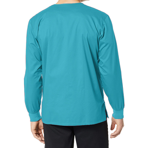 Blouse médicale personnalisée en tissu sergé uni Spandex/Polyester, design tendance, sans couture, pour infirmières et médecins - Product Image 6