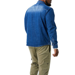 เสื้อยีนส์ผ้าซาตินระบายอากาศสำหรับผู้ชายเสื้อยีนส์ไซส์ใหญ่พิเศษดีไซน์แบบมืออาชีพ - Product Image 2