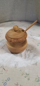 Tazón redondo de madera de acacia de primera calidad, contenedor de almacenamiento de condimentos de sal y pimienta personalizado de Crescent Crafts - Product Image 5