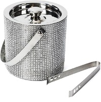 Usine directe vente en gros seau à glace en métal avec boissons non alcoolisées polies panier de rangement refroidi cannes à glaçons pour fêtes d'intérieur pour la maison