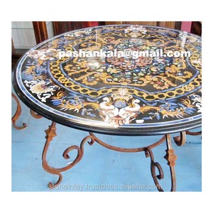 Base de mesa negra de Metal única - Product Image 1