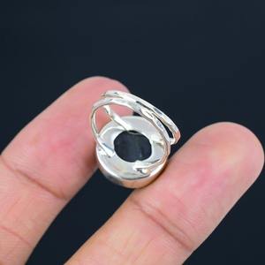 Sólido 925 joyería de plata esterlina Natural Multi fuego labradorita piedra preciosa anillo hecho a mano 925 sello anillo de plata esterlina joyería - Product Image 5