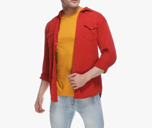 Độc Đáo Phong Cách Thiết Kế Người Đàn Ông Denim Áo Sơ Mi Đầy Đủ Tay Áo Người Đàn Ông Denim Áo Sơ Mi Hàng Đầu Hợp Thời Trang Cổ Điển Denim Áo Sơ Mi Nhà Máy Giá Từ Bangladesh - Product Image 6