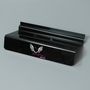 Perspex triển lãm hàng hóa Kệ Wall Mount lucite Giày hiển thị đứng màu đen Acrylic slatwall giày dép kệ - Product Image 6