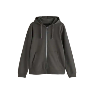 Sweat-shirt à capuche unisexe en molleton de coton avec fermeture éclair intégrale, vêtement décontracté d'hiver, fournisseur de logo personnalisé - Product Image 3