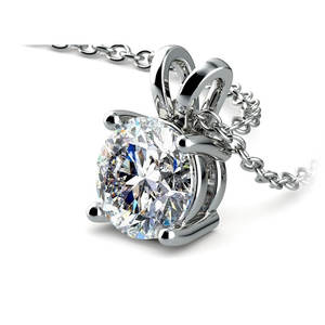 Colgante de Diamante Cultivado en Laboratorio, Corte Redondo, 1.50 Quilates, en Oro Blanco, Claridad G-Vs, Joyería de Compromiso para Mujer - Product Image 4