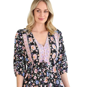 High Fashion Floral <b>Print</b> Balloon Three Quarter Sleeve <b>Mini</b> Length Club Sexy Dress for Women Bohemian Style Women's Floral Dress - Product Image 1