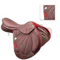 Selle de dressage et de saut de qualité supérieure, confortable, durable, avec siège en cuir véritable souple et arceau en bois, pour l'équitation anglaise.