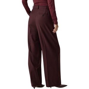 Femmes élégant décontracté tenue de bureau taille haute Style Vintage jambe large tricot pantalon Oxford tissu confortable dames été mode - Product Image 2