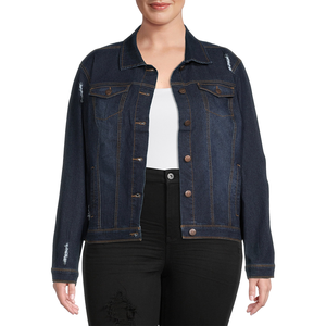 Veste en denim tissé pour femmes grande taille, design personnalisé, élégante, respirante, écologique, vente chaude d'hiver, exportée - Product Image 5