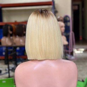 Meilleure vente de produits capillaires vietnamiens bruts Perruques Bob Perruques bouclées en cheveux humains Perruques frontales en dentelle Cheveux humains soyeux et lisses - Product Image 3