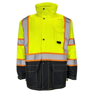 Sicherheitsjacke HI Klasse 3 reflektierende Sicherheitsjacke Baukleidung Hochsichtbare vollhalsabdeckung Jacken Sweatshirt