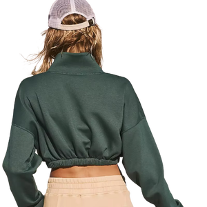 Sudaderas con capucha de punto ecológicas OEM, figuras de hombro caído de algodón y poliéster, características transpirables, ropa de calle informal para frente de invierno - Product Image 2