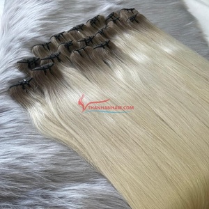 Extensiones de cabello humano virgen 100% de Vietnam Paquete de cabello de trama de piano de alta calidad con colores de moda Estilo de onda natural - Product Image 1