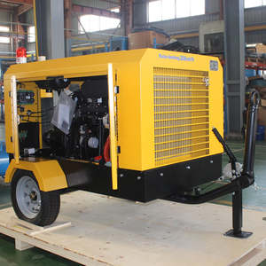 Compresseur d'air à vis portable diesel à double sortie robuste, refroidi par eau, avec ports G1 et G3/4, 36,8 kW, 7 bar, disponible en stock - Product Image 5