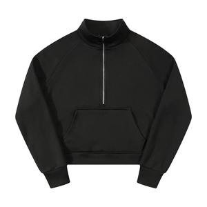 เสื้อสเวตเชิ้ตผู้หญิงสีพื้น แขนยาว คอตั้ง สวมใส่สบาย ทรงหลวม ซิปครึ่งตัว เหมาะสำหรับฤดูหนาว ฤดูใบไม้ผลิ และฤดูใบไม้ร่วง - Product Image 2