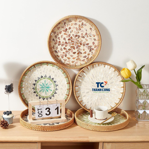 Bandeja Decorativa Artesanal Ecológica de Nácar Natural de Alta Calidad ThanhCong, Color Personalizado y Logotipo Aceptables - Product Image 6