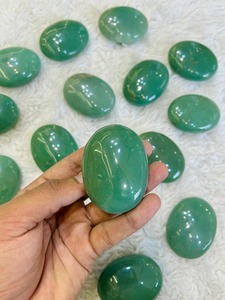 Haute qualité sculpté ovale vert Aventurine pierre de palmier guérison naturelle Chakra cristal semi-précieux pierre précieuse artisanat pour mascotte - Product Image 6