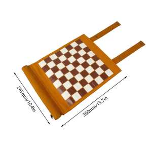 ชุดหมากรุกเกมกระดานพับได้สำหรับเดินทางแบบม้วนหนังบอร์ดเกมกระดานพับได้ปรับแต่งได้ใหม่แบบพกพาคุณภาพสูง - Product Image 3