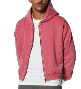 เสื้อฮู้ดดี้ทรงหลวมแบบครอป ผ้าฝ้ายปิมาออร์แกนิค 100% คุณภาพสูง ซับในอย่างดี ทรงบ็อกซี่ ไหล่ตก ล้างทำสี สำหรับผู้ชาย (OEM) - Product Image 6