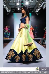 High Quality Girls Lehenga Choli Bollywood Style Heavy Embroidery and Multi Work Made From Silk and Rayon for <b>Wedding</b> - Product Image 3