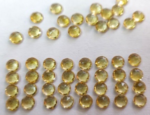 Natural Citrine Round <b>Rose</b> Cut 5mm Faceted - Loose Citrine Round <b>Rose</b> Cut <b>Top</b> Quality - Product Image 5
