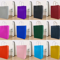 Sac en papier kraft personnalisé en usine, recyclable, biodégradable, avec poignées, pour l'emballage de plats à emporter des restaurants de restauration rapide