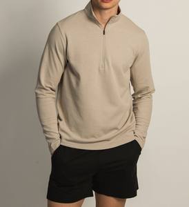 เสื้อเชิ้ตแขนยาวผู้ชายแบบมีซิปครึ่งแขนผ้าฝ้าย100% สั่งซื้อจำนวนมากทำจากผ้าฝ้ายพรีเมียม - Product Image 1