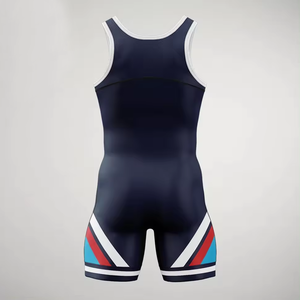 Top Selling Customizable Knitted Print Sublimation Men's Wrestling <b>Singlets</b> Digital Printing Logo Design Eco-Friendly Quick Dry - Product Image 6