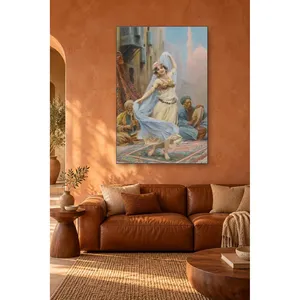 Fida Fabio Fabbi Jeune fille dansante avec voile bleu, impression sur toile - Product Image 4