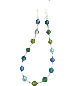 Collar corto de cristal azul y verde de moda, regalo de San Valentín para ella, joyería hecha a mano, collar de piedra de nacimiento de Alexandrita. - Product Image 1