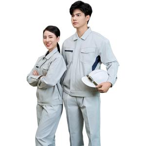 Conjunto de Ropa de Trabajo de Seguridad para Hombre, Duradero, Transpirable, Cómodo, OEM de Vietnam, FMF, Gris Marino, Manga Larga, Alta Visibilidad - Product Image 2