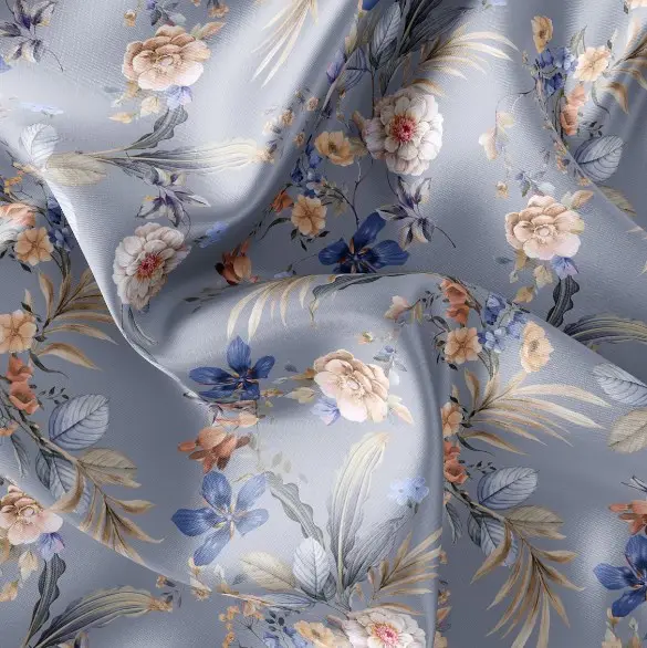 100% recycled Polyester Cutting Chiffon floral print Fabric