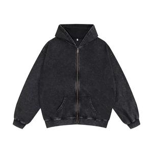 Offre Spéciale automne couleur unie hommes à manches longues fermeture éclair Hoodies avec des couleurs et des tailles personnalisées - Product Image 2