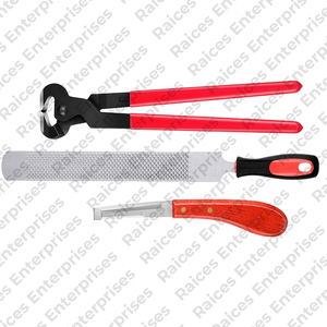 Kit de herrador profesional, Kit de herramientas de aseo para pies de caballo, instrumentos veterinarios personalizados completos, juegos de herramientas de herrador de la mejor calidad - Product Image 3