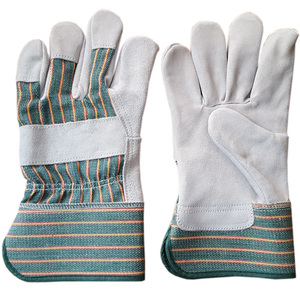 Guantes de Trabajo Resistentes de Cuero Dividido de Grado A, Venta Directa de Fábrica, Guantes de Construcción Duraderos de 8 mil, Palma Única - Product Image 1
