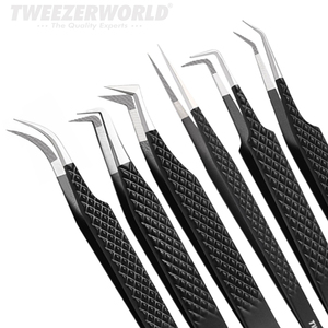 Pinzas de extensión de pestañas de aislamiento con logotipo personalizado, pinzas de pestañas coloridas de acero inoxidable con etiqueta privada - Product Image 2