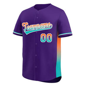 Jersey de béisbol con botones y Media manga sublimada de poliéster 100%, fabricante profesional de uniformes de béisbol personalizados - Product Image 1