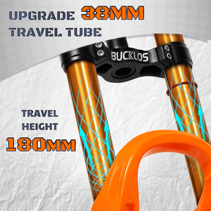 <span class=keywords><strong>Fourche</strong></span> à suspension pneumatique pour VTT BUCKLOS pour DH XC 15*110mm 27,5/<span class=keywords><strong>29</strong></span> pouces 180mm de débattement <span class=keywords><strong>Fourche</strong></span> de vélo à double épaule - Product Image 5