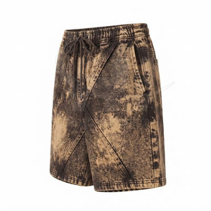 Pantalones Cortos de Material Resistente con Lavado Ácido, Ropa Casual con Apariencia Relajada, Pantalones Cortos Transpirables con Lavado Ácido - Product Image 3