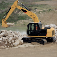 Excavatrice sur chenilles hydraulique d'occasion haute performance de 13 tonnes pour la construction et la location d'équipements
