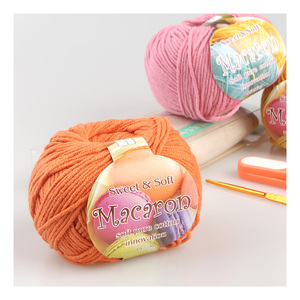 [Misoknit] Fil à tricoter Macaron, qualité coréenne, coton 60% + acrylique 40% / 45g / 130m / épaisseur 2mm / 66 couleurs - Product Image 4