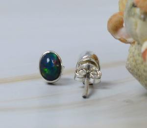 ต่างหูห้อยประดับพลอยโอปอลเอธิโอเปียสีดำ เงินแท้ 925 ชุบทองคำขาว ดีไซน์ทันสมัย เหมาะเป็นของขวัญงานแต่งงาน - Product Image 3