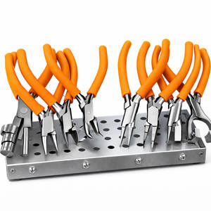 Kit Completo de Alicates para Joyería, 8 Piezas, Agarre Naranja, Herramientas Profesionales para Manualidades, Abalorios y Trabajos de Bricolaje - Product Image 1