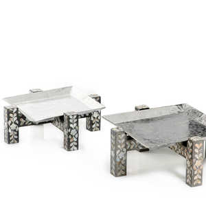 ขาตั้งเค้กแม่มุกทำจากโลหะคุณภาพสูงสำหรับงานแต่งงานงานวันเกิด - Product Image 3