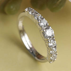Anillos de Plata de Ley 925 de Primera Calidad para Mujer, Anillo de Hombre Chapado en Rodio con Diamante para Boda o Regalo - Product Image 2