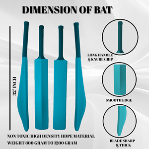 Vente en gros d'usine Jeu de battes de cricket intérieures et extérieures en plastique HDPE Dernier design Jouet pour enfant Kit promotionnel - Product Image 4