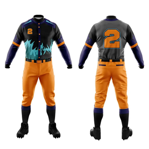 Mejor diseño OEM logotipo personalizado impresión béisbol Jersey peso ligero uniforme en varios colores impresión por sublimación - Product Image 3